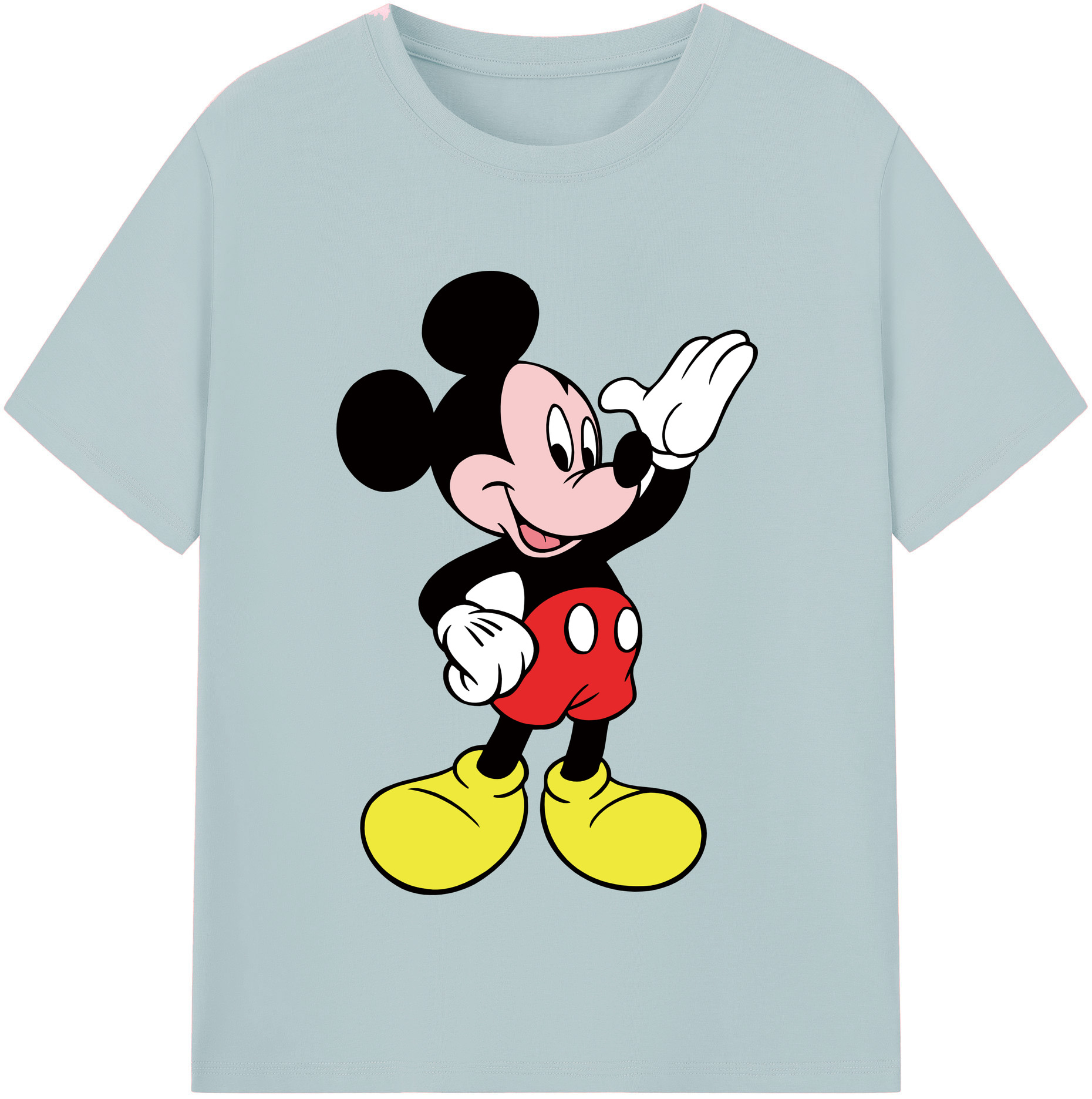 （画像用） ミッキーマウス Mickey Mouse 綿100％半袖Tシャツ（フロントプリント）